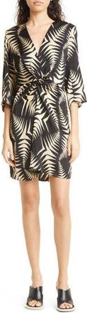 BA&SH Naude Twist Minidress in Noir at Nordstrom Rack, Size Large