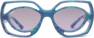 Vada Jewelry Futuro Sunglasses in Moonstone at Nordstrom