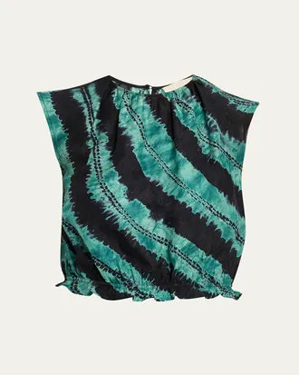 Ulla Johnson Kaia Shibori Tie-Dye Top
