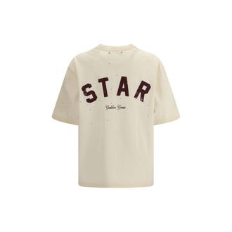 Golden Goose Womens Beige Cotton T-Shirt
