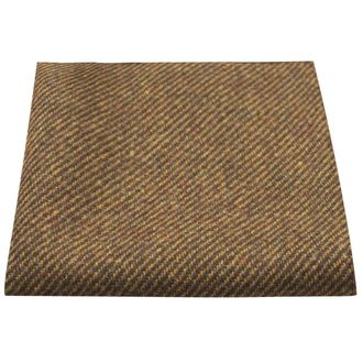 King & Priory Brown Sharkskin Pocket Square, Handkerchief