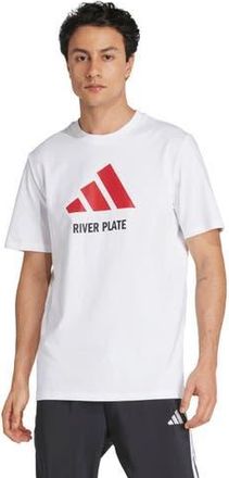 adidas Mens adidas White Club Atl&eacute;tico River Plate Three-Stripes Wordmark T-Shirt at Nordstrom, Size X-Large