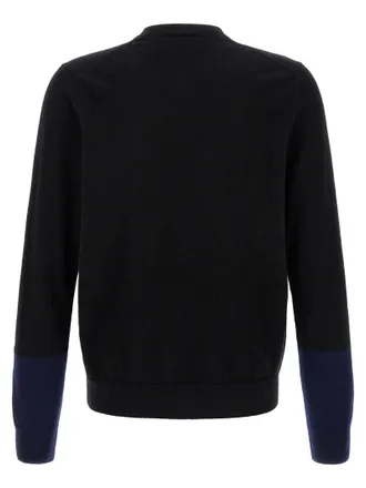 Comme Des Gar&ccedil;ons Pure Wool Color-Block Cardigan - Black