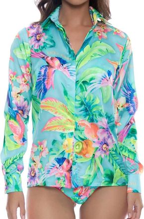 Luli Fama Caribbean Fantasy Blouse In Multicolor
