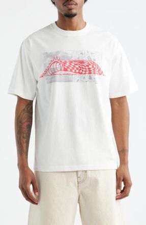 Vans Wave Check Cotton Graphic T-Shirt in White at Nordstrom, Size Xx-Large