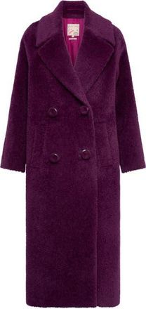 Maison Common Long Alpaca Coat in Aubergine at Nordstrom, Size Small