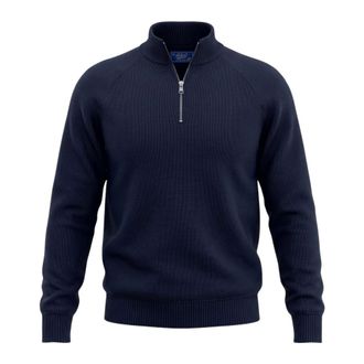 Bl'ker Maglione Half Zip Chris - - Knitwear - Uomo - Blu - L