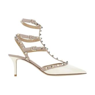 Valentino Garavani Ivory Leather Pointed Toe Pumps - female - Valentino Garavani - Pumps - White - 3 UK - Shoes