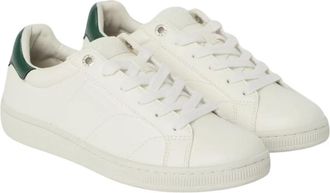 Bj&ouml;rn Borg Wit Groene Tennissneaker 2025 Collectie - Heren - Sneakers - Wit - 45 EU - Leer - Schoenen