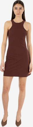 Patrizia Pepe Mini abito stretch wood brown