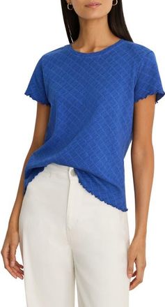 Nic+Zoe Geometric Lace T-Shirt in Neptune at Nordstrom, Size Medium P
