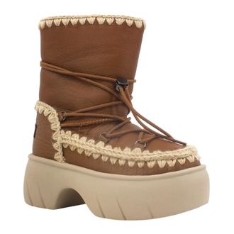 Mou Eskimo Snow Boot Twist Short - Dames - Schoenen - Bruin - Maat: 40 EU Leer