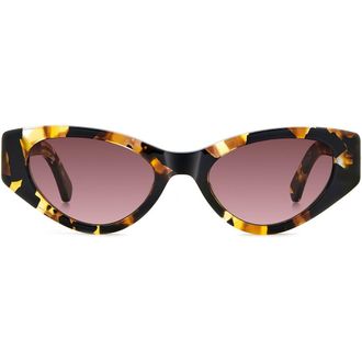 Kate Spade New York bria 52mm cat eye sunglasses in Havana/Pink Ds at Nordstrom