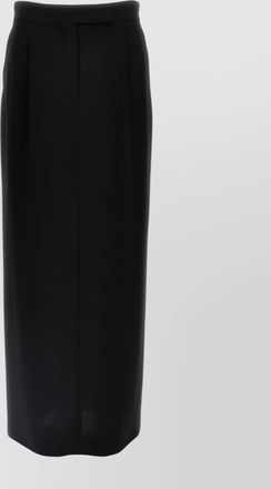 Max Mara front pleats high-waisted skirt