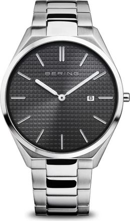 Bering Herenhorloge Ultra Slim 40 mm 3 ATM saffierglas Slim ontwerp Armband Roestvrijstalen band met roestvrijstalen elementen 17240-702 - Heren - Horloges -