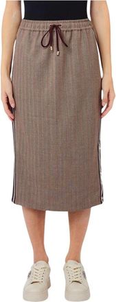 Liu Jo Gonna TS NAV Lunga - Dames - Midirokken - Beige - L - Rokken