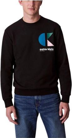 Calvin Klein Moderne Grafische Sweater - Heren - Sweatshirts - Zwart - XL - Katoen - Hoodies & sweatvesten