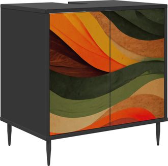 vidaXL Mueble De Cuarto De Ba&ntilde;o Bonn Roble Negro 60 X 40 X 61 Cm Vidaxl