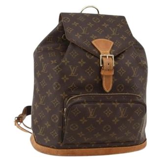 Louis Vuitton Pre-owned Backpacks, female, Brown, Size: ONE SIZE Pre-owned Montsouris GM Backpack