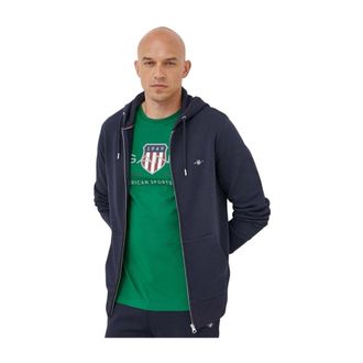 GANT Hoodies & sweatvesten, Heren, Blauw, S, Zip-throughs