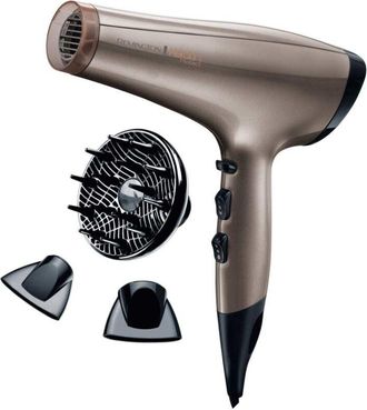 Remington Secador De Pelo Profesional Keratin Protect, Anillo Acondicionador Queratina Y Aceite Almendras, I&oacute;nico, 2200w, Motor Ac, 2 Concentradores, 1 Difusor,
