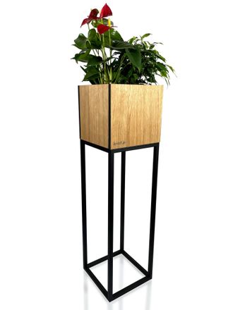 OEM Soporte Para Flores Loft Fiorino De Roble, 22x22x80 Cm
