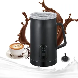 No Brand Espumador De Leche Negro 4 En 1, Funci&oacute;n De Calentamiento, 580 Ml/29 Oz, Espumador De Caf&eacute; Fr&iacute;o Y Caliente, Latte, Cappuccino, Macchiato, 1 Blanco