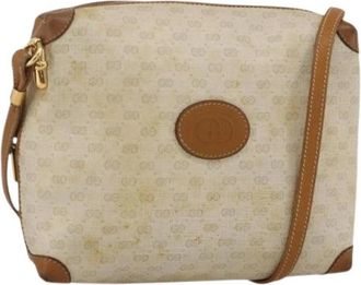 Gucci Pre-owned Vintage Schoudertas - Dames - Vintage Schoudertas - Beige - ONE Size - Leer - Vintage