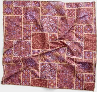 Simons Womens Baroque tile 100% cotton scarf