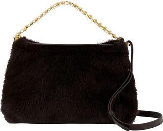Vanessa Bruno Bruine Ketting Schoudertas - Synthetisch - Dames - Handtassen - Bruin - ONE Size - Leer - Tassen