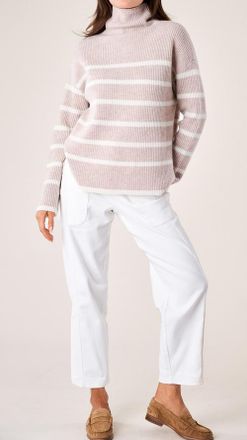 Marea Martine Sweater in Oatmeal/ivory Stripe at Nordstrom, Size Large