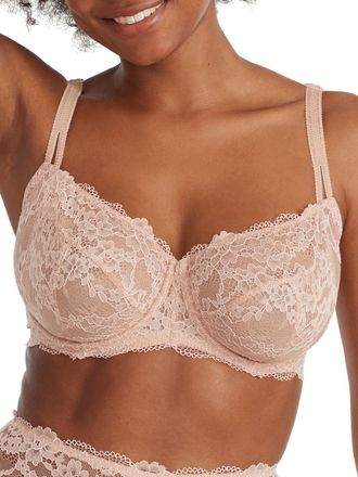 Camio Mio Womens Lace Unlined Side Support Bra