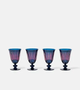 L'OBJET Set di 4 bicchieri da vino Prism
