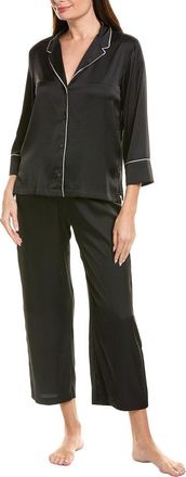 Natori 2Pc Satin Essentials Notch Pajama Set