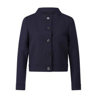 Max Mara Jassen, Dames, Blauw, L, Wol, Light Jacket