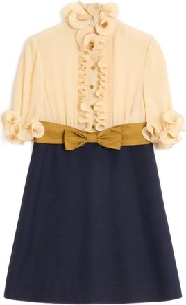 Valentino Garavani Cr&ecirc;pe de chine jurk - Blauw