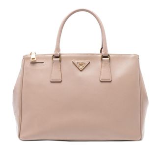 Prada Tweedehands Grote Saffiano Lux Galleria Double Zip Tote