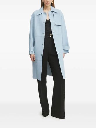 BOSS leather trench coat - Blue