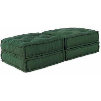 vidaXL Almohada 2 Pcs Verde 70 X 70 X 36 Cm Poli&eacute;ster Vidaxl