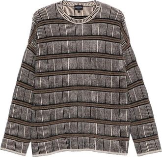 Giorgio Armani Truien - Heren - Ronde hals truien - Veelkleurig - XL - Nylon - Truien & Vesten