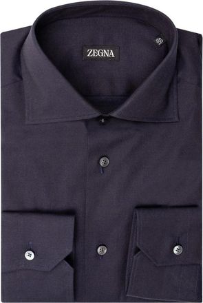 Ermenegildo Zegna Formal Shirts - Heren - Zakelijke Overhemden - Blauw - XL - Overhemden