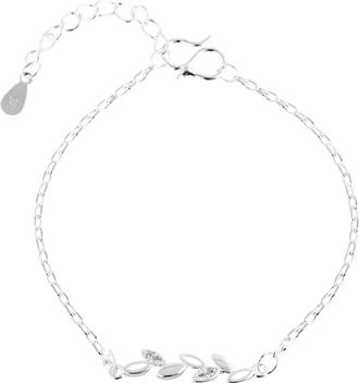 Generic Stainless Steel Pearl Beaded Chain Bracelets For Women Adjustable Plated Dainty Leave Heart Star Italian Mesh Link Bracelet Jewelry Gift Rhinestone Ne