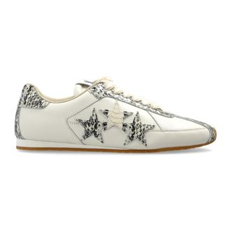 Amiri Schoenen, Dames, Beige, 38 EU, Leer, Lizard Pacific Flat Sneakers