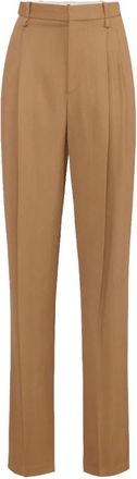 Elisabetta Franchi Gabardine Broek - Dames - Straight fit broeken - Beige - S - Broeken