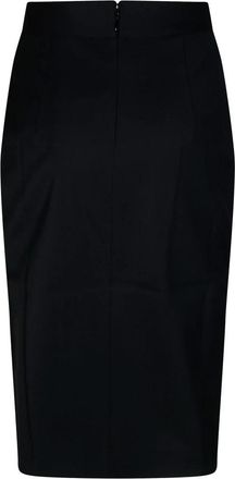 Andamane Melania Splitted Midi Rok - Dames - Kokerrokken - Zwart - M - Rokken