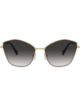 Miu Miu Eyewear Occhiali da sole a farfalla - Giallo
