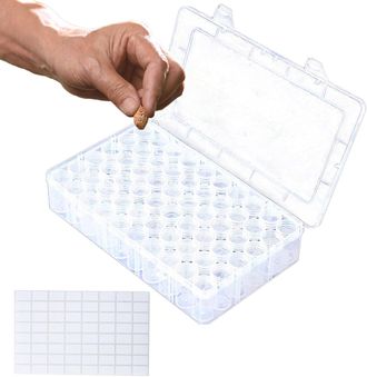 OEM Caja Para Almacenar Semillas, Contenedor De Almacenamiento, Semillas De Jard&iacute;n, 60 Compartimentos, Organizador De Semillas Transparente Con Tapa, Sopo