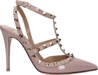 Valentino Garavani Sandali Rockstud Donna Vernice Rosa/Rosa Polvere