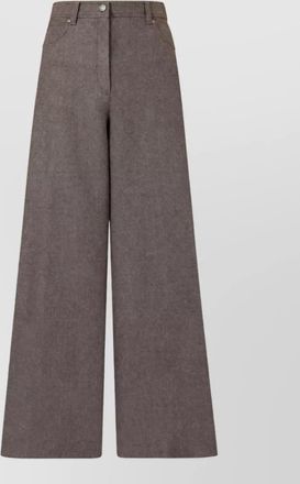 Max Mara wool high-rise wide-leg trousers