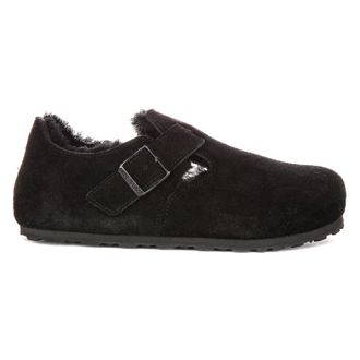Birkenstock London Shearling Narrow Fit - unisex - Birkenstock - Flat Shoes - Black - 8 UK - Shoes